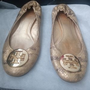 Tory Burch - Slippers - Metallic Gold - Size 8